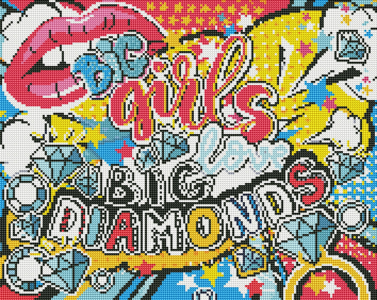 Big Girls Love Big Diamonds Diamond Art Painting Kit