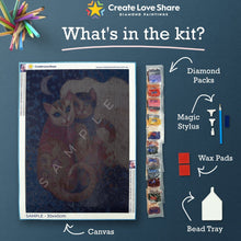 Load image into Gallery viewer, custom diamond painting kit create love share