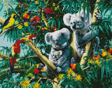 Load image into Gallery viewer, koala outback diamond painting rendering preview by create love share