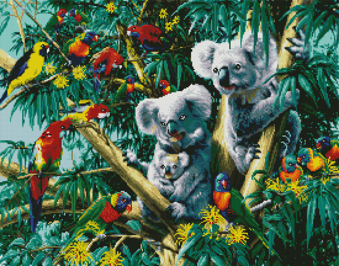 Luckyarina Koalas Diamond Painting Per Bambini Con Cornice – Diamont Art Quadro Koala, Animali Diamond Painting Per Bambini A Partire Dai 4 6 8 10