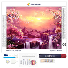 Load image into Gallery viewer, land of the rising sun diamond painting, land of the rising sun diamond art by Create Love Share Australia