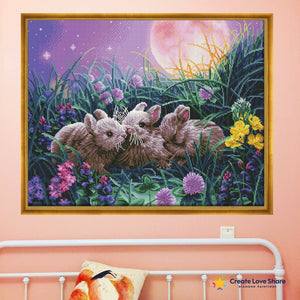 moon babies diamond painting canvas kit layout by create love share