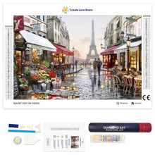 Load image into Gallery viewer, rainy day in paris diamond painting, rainy day in paris diamond art by Create Love Share Australia
