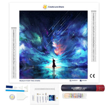 Load image into Gallery viewer, reach for the stars diamond painting, reach for the stars diamond art by Create Love Share Australia