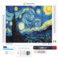 Load image into Gallery viewer, starry night diamond painting, starry night diamond art by Create Love Share Australia