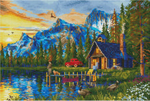 Load image into Gallery viewer, sunset log cabin preview by Create Love Share