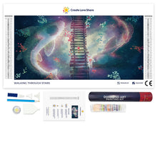 Load image into Gallery viewer, Walking through Stars Diamond Painting Art Kit Create Love Share