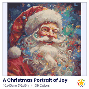 A Christmas Portrait of Joy diamond painting rendering preview by create love share