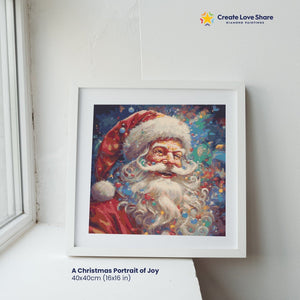 A Christmas Portrait of Joy diamond painting canvas kit layout by create love share