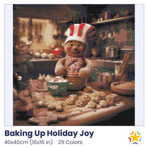 Baking Up Holiday Joy diamond painting rendering preview by create love share