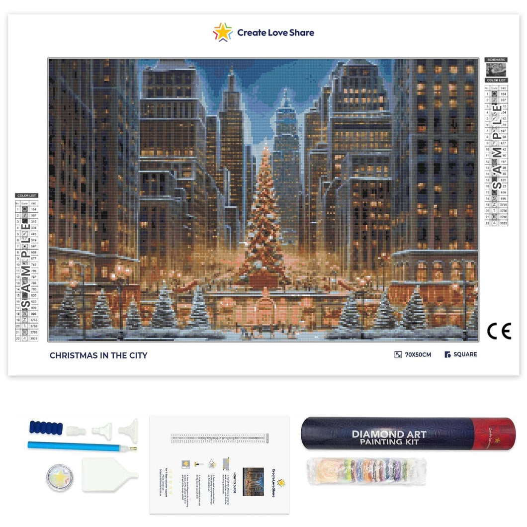 Christmas in the City full drill diamond painting by create love share