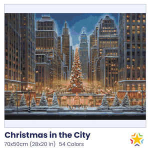 Christmas in the City diamond painting rendering preview by create love share