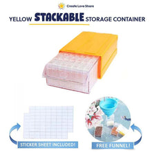 Load image into Gallery viewer, Stackable Storage Containers Create Love Share Yellow 
