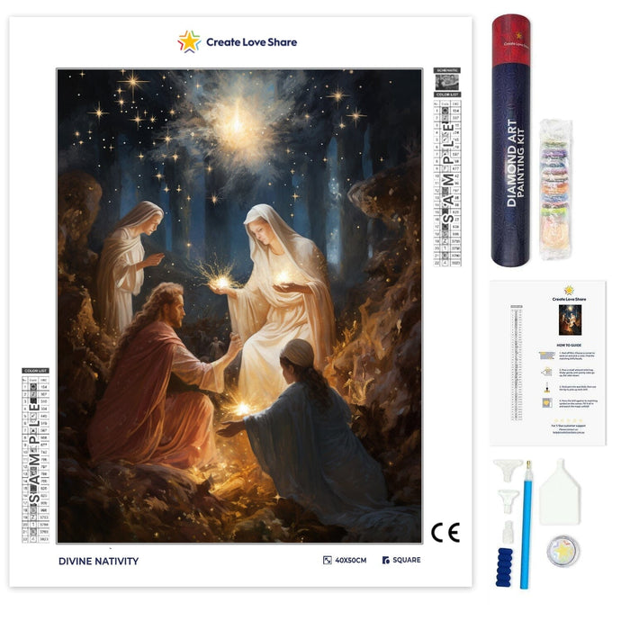 Divine Nativity full drill diamond painting by create love share