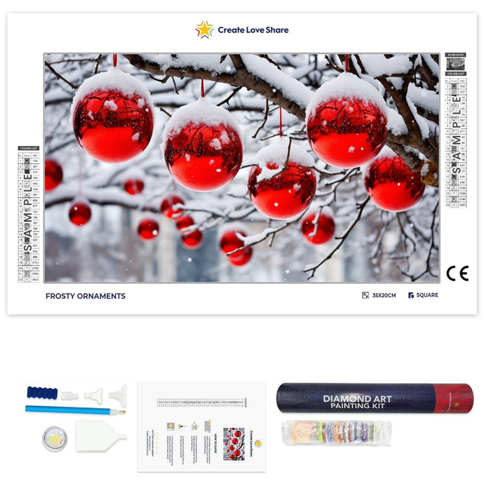 Frosty Ornaments full drill diamond painting by create love share