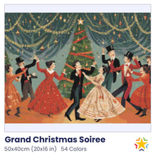 Load image into Gallery viewer, Grand Christmas Soiree diamond painting rendering preview by create love share
