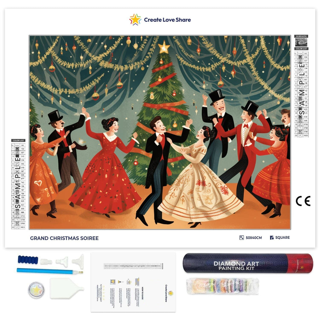 Grand Christmas Soiree full drill diamond painting by create love share