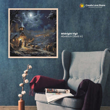 Load image into Gallery viewer, Midnight Vigil diamond painting canvas kit layout by create love share
