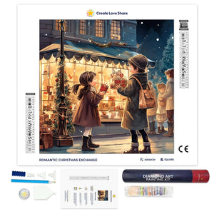 Romantic Christmas Exchange full drill diamond painting by create love share