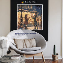 Load image into Gallery viewer, Romantic Christmas Exchange diamond painting canvas kit layout by create love share
