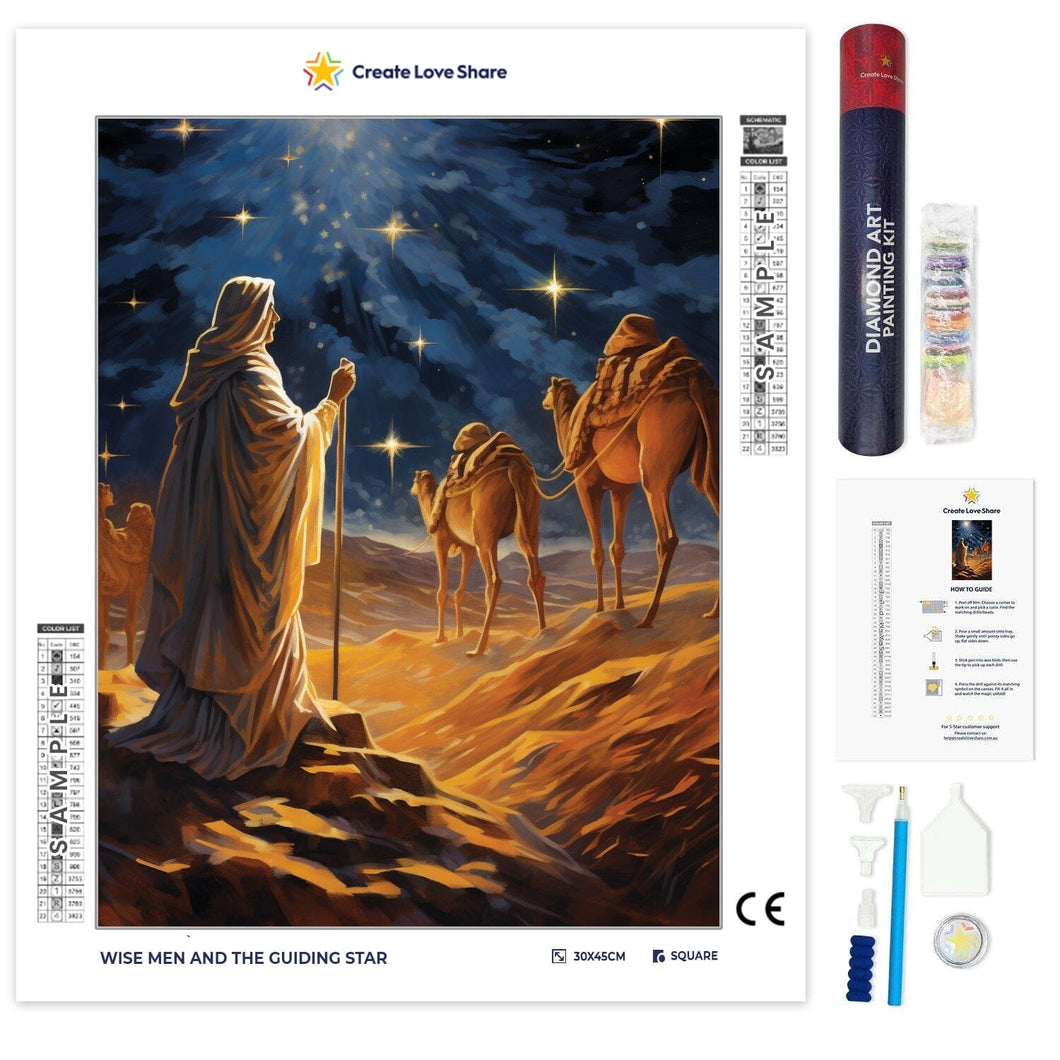 Wise Men and the Guiding Star full drill diamond painting by create love share