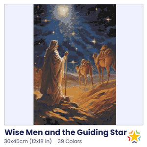Wise Men and the Guiding Star diamond painting rendering preview by create love share