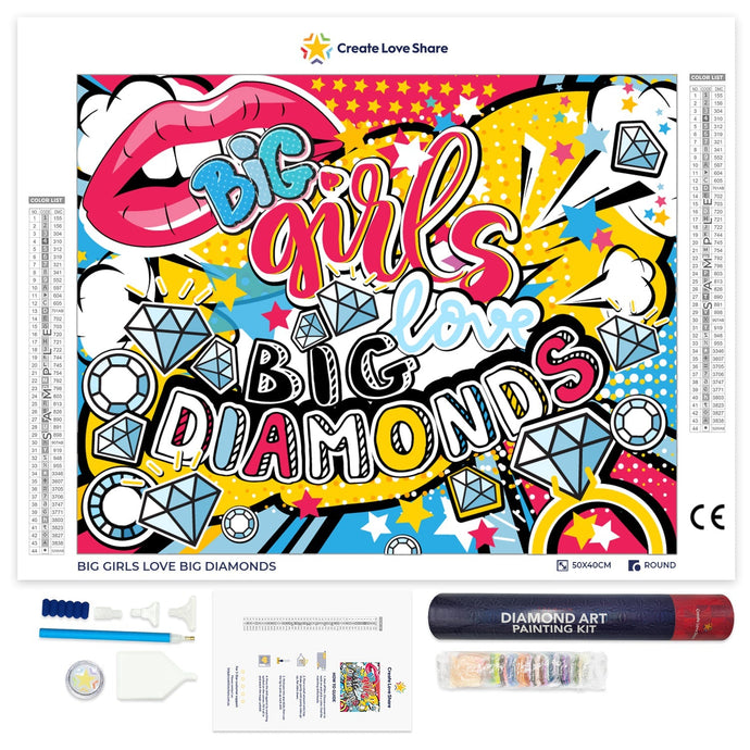 big girls like big diamond diamond painting, big girls like big diamond diamond art by Create Love Share Australia