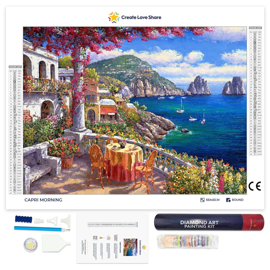 capri morning full drill diamond painting by create love share