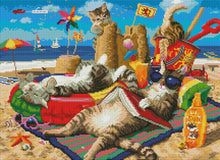 Load image into Gallery viewer, cats on the beach preview by Create Love Share
