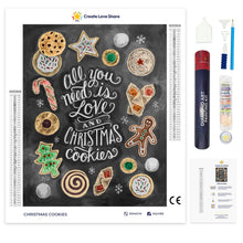 Load image into Gallery viewer, christmas cookies diamond painting, christmas cookies diamond art by Create Love Share Australia
