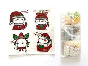 Diamond Painting Stickers - Cute Santa Create Love Share 
