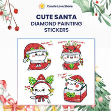 Load image into Gallery viewer, Diamond Painting Stickers - Cute Santa Create Love Share 
