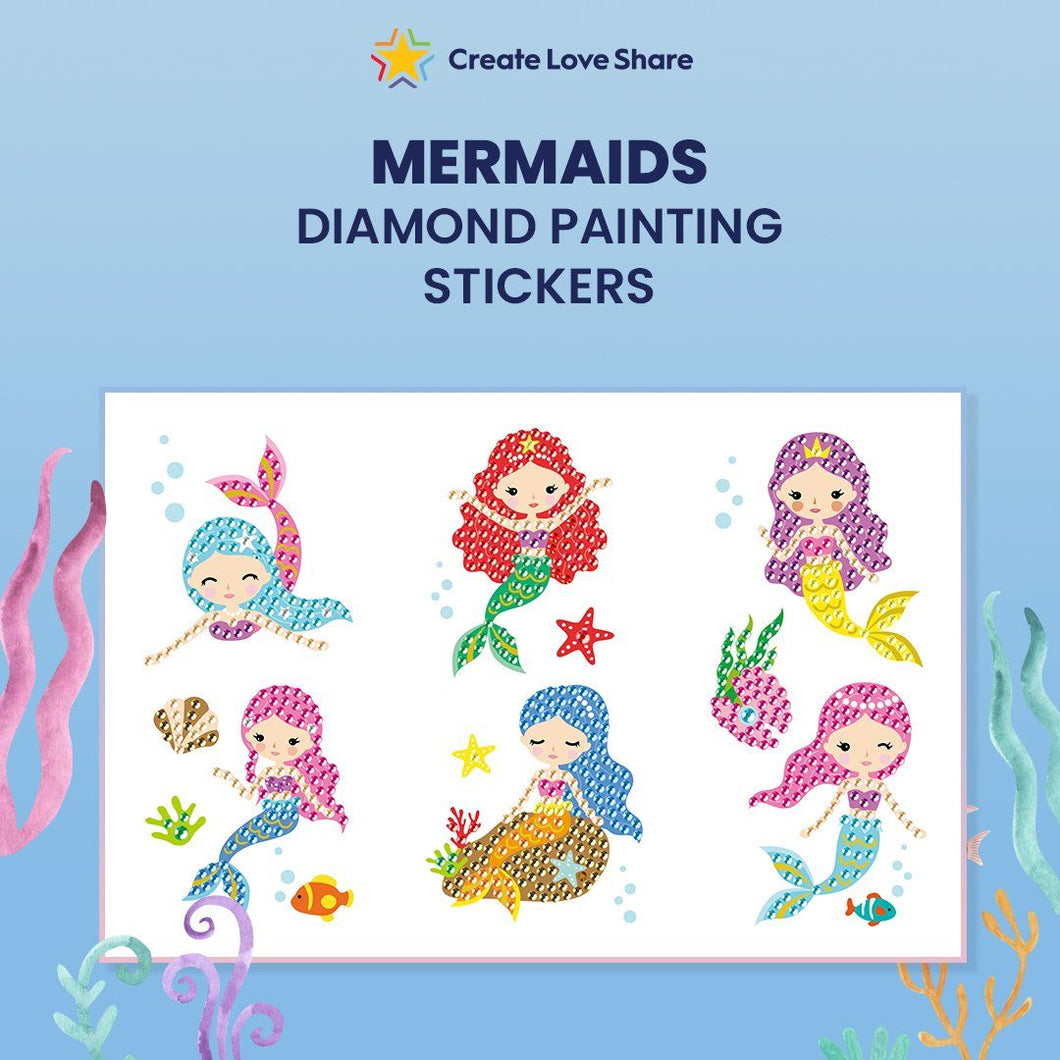 Diamond Painting Stickers - MERMAIDS Create Love Share 