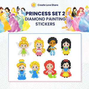 Diamond Painting Stickers - Princess 2 Create Love Share 