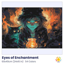 Load image into Gallery viewer, Eyes of Enchantment diamond painting rendering preview by create love share
