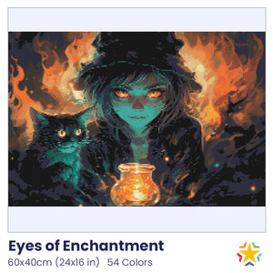 Eyes of Enchantment diamond painting rendering preview by create love share