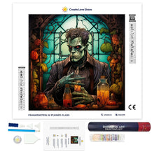 Load image into Gallery viewer, Frankenstein in Stained Glass full drill diamond painting by create love share
