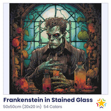Load image into Gallery viewer, Frankenstein in Stained Glass diamond painting rendering preview by create love share
