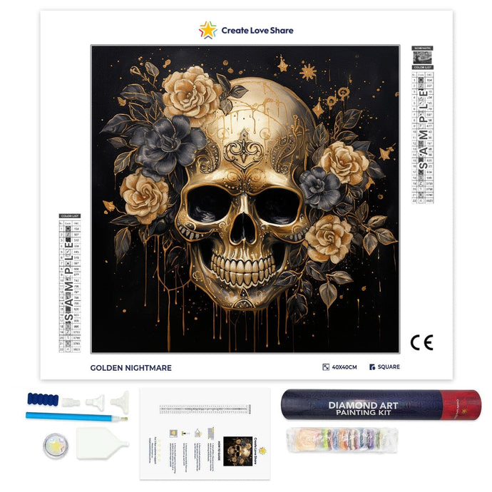 Golden Nightmare full drill diamond painting by create love share