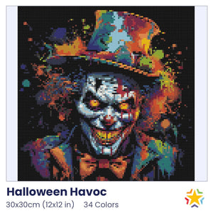 Halloween Havoc diamond painting rendering preview by create love share
