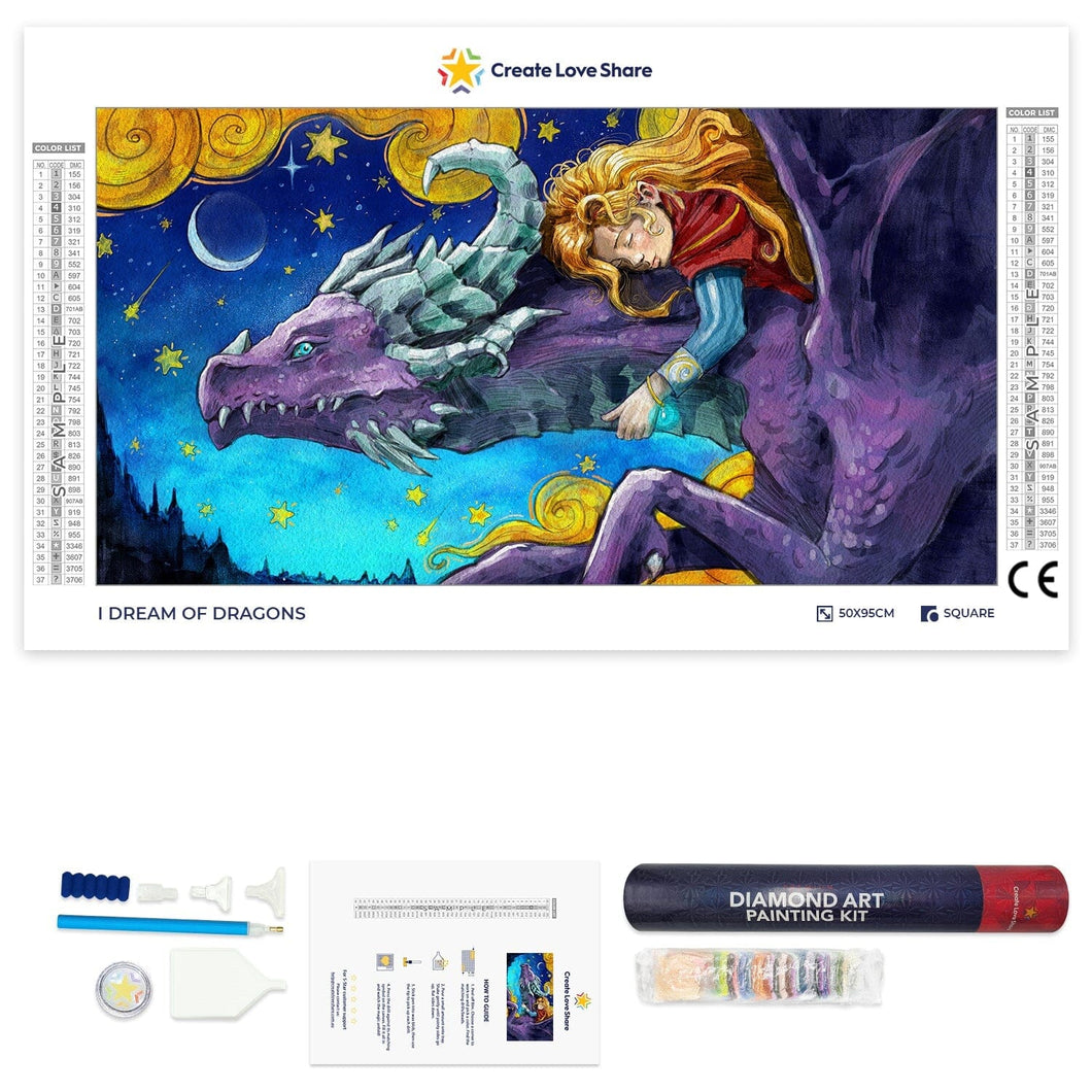 I dreamof dragons full drill diamond painting by create love share