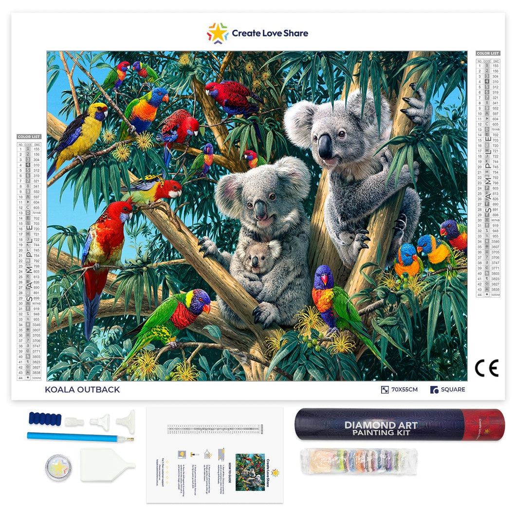 koala outback full drill diamond painting by create love share
