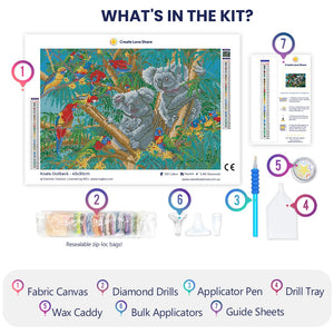 Koala Outback Diamond Painting Art Kit Create Love Share 