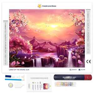 land of the rising sun diamond painting, land of the rising sun diamond art by Create Love Share Australia