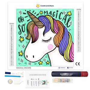 magical unicorn full drill diamond painting by create love share