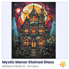 Load image into Gallery viewer, Mystic Manor Stained Glass diamond painting rendering preview by create love share
