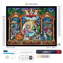 Load image into Gallery viewer, nativity scene diamond painting, nativity scene diamond art by Create Love Share Australia
