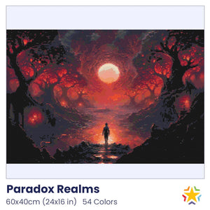 Paradox Realms diamond painting rendering preview by create love share