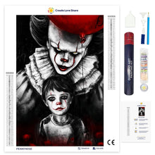 Load image into Gallery viewer, pennywise diamond painting, pennywise diamond art by Create Love Share Australia
