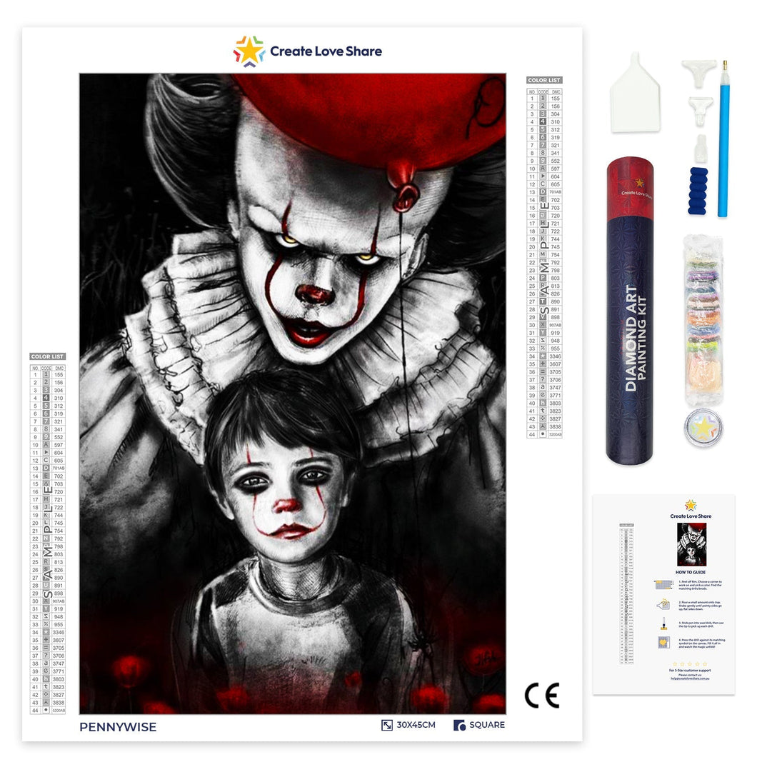 pennywise diamond painting, pennywise diamond art by Create Love Share Australia